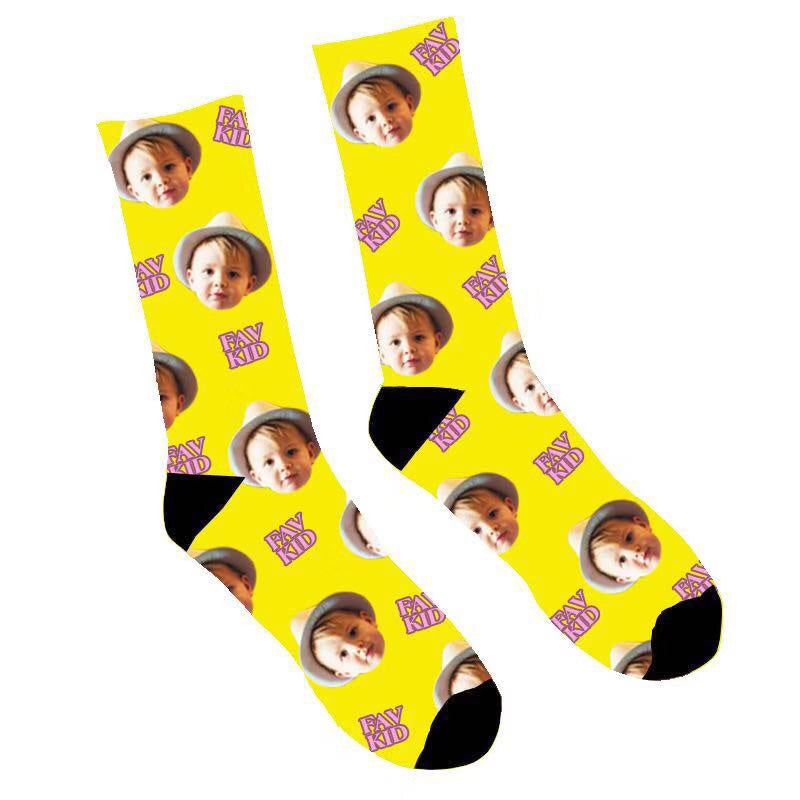 Custom Fav Kid Face Socks