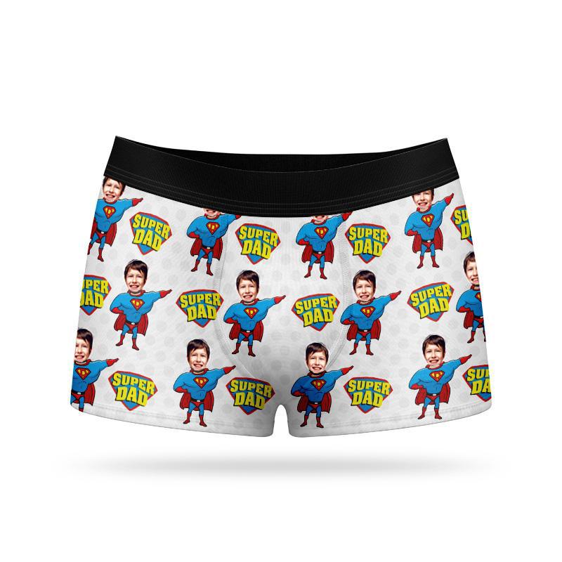 Custom Face Boxers - Super Dad