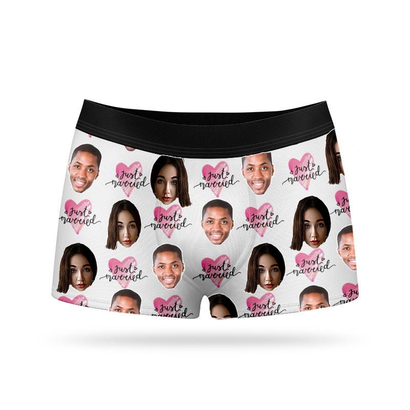 Custom Face Boxers - Just Married